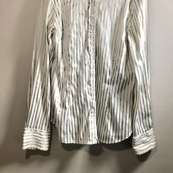 Zara Basic Stripe long sleeve Button down Small - Picture 3 of 3